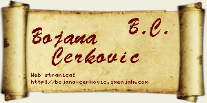 Bojana Čerković vizit kartica